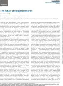 Editorial im British Journal of Surgery